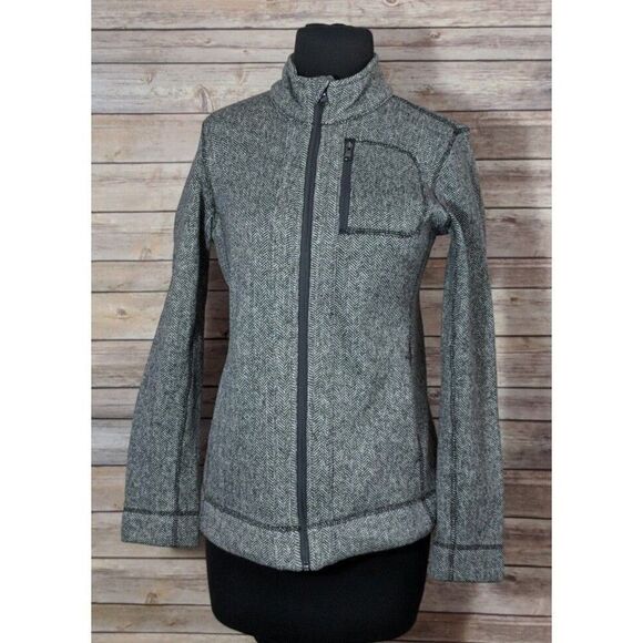 Marc ny performance Black Gray Womens Jacket XS Coat Lined Zip Up - Picture 1 of 4
